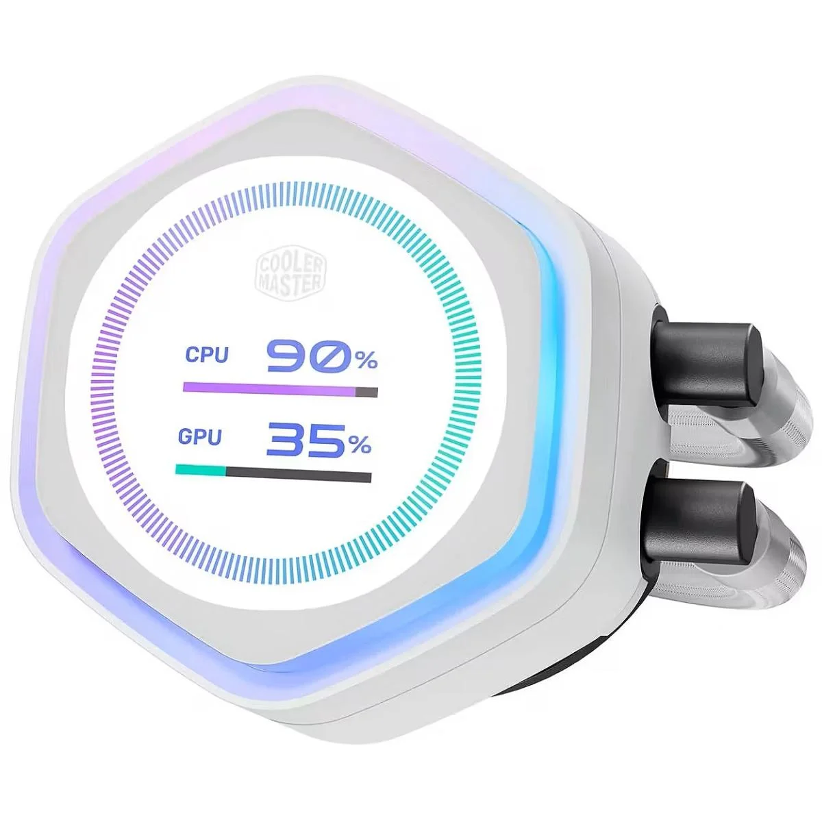 Cooler Master MasterLiquid ATMOS II 360 LCD White ARGB AIO CPU Liquid Cooler - Image 2