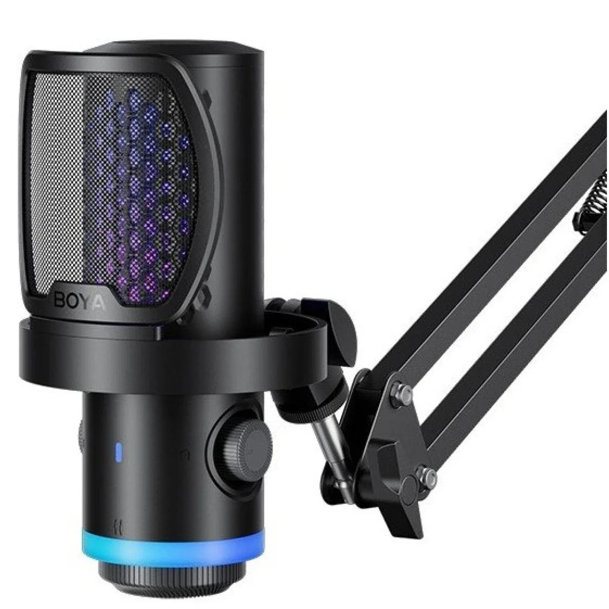 Boya CastMic G40B USB Condenser Microphone Boom Arm Kit with RGB and ENC - Thumbnail 2