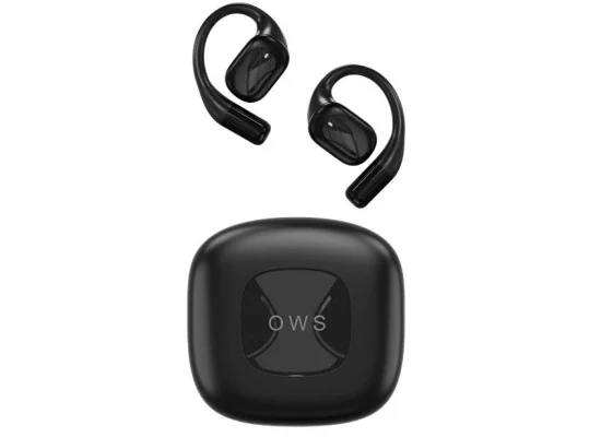 WIWU O100 OpenBuds True Wireless Bluetooth Earbuds with Noise Cancelling, 30-Hour Battery Life - Black - Image 6