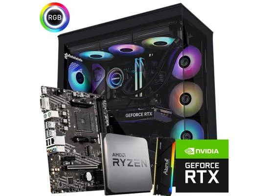 AMD Ryzen 5 5500X3D RTX 5060 Gaming PC Build, 16GB DDR4 RAM, 512GB M.2 SSD - Thumbnail 2