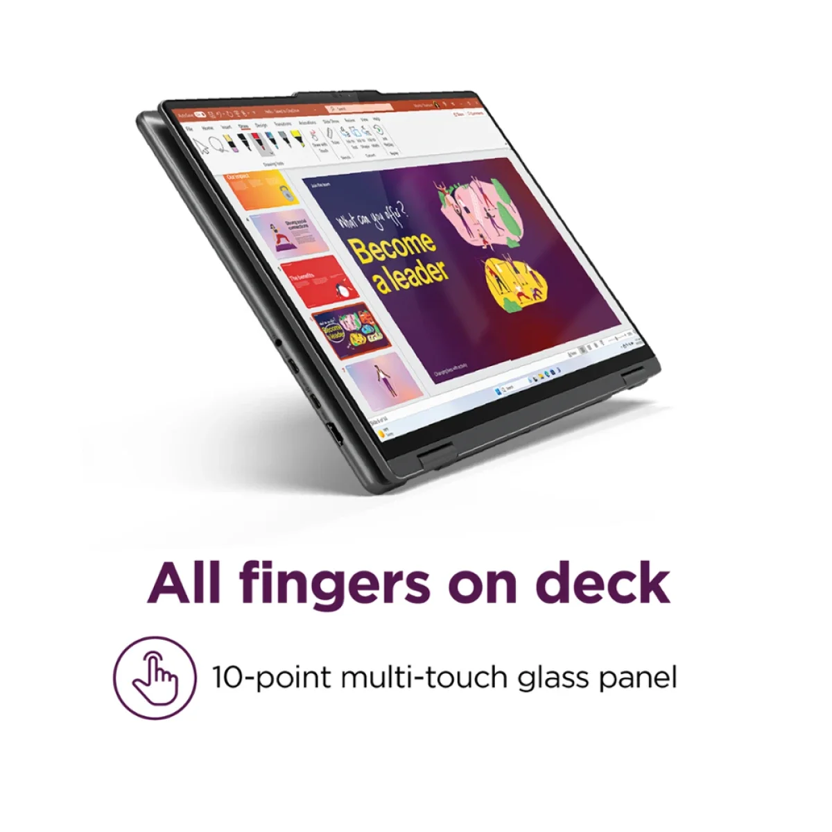 لابتوب Lenovo Yoga 7 16 2-in-1 2024 بمعالج Intel Core Ultra 7 i7-155U وذاكرة 16GB وتخزين 1TB SSD وشاشة لمس 16.0 إنش Storm Grey - Thumbnail 8