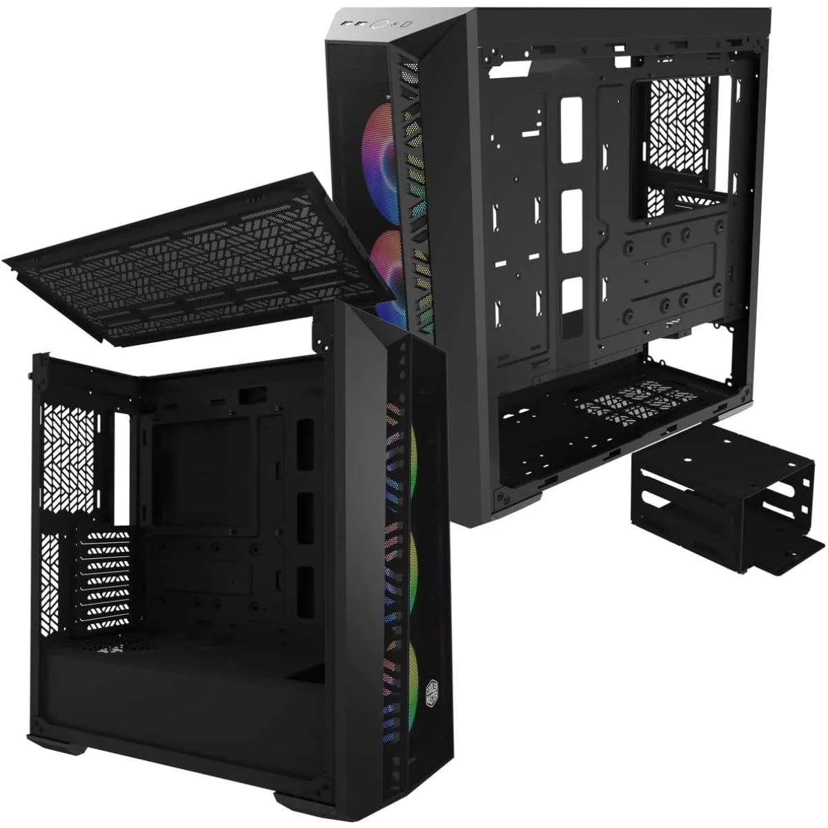 كيس ألعاب Cooler Master MasterBox 520 Mesh ARGB ميد تاور مع 3 مراوح CF120 ARGB - Image 2