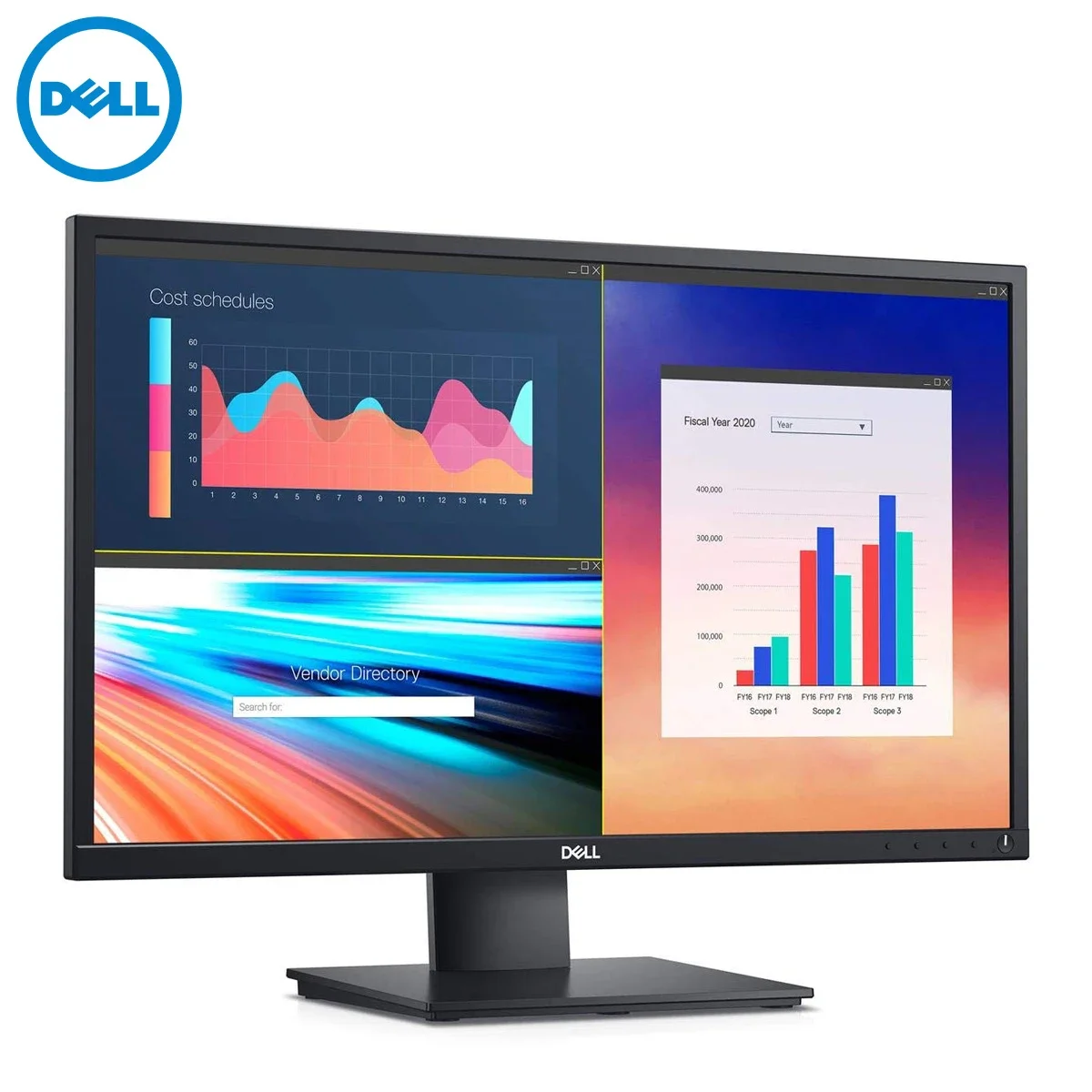 شاشة Dell E2424HS 24 إنش FHD بتردد 60 هرتز مع VGA وHDMI وDisplayPort وسماعات