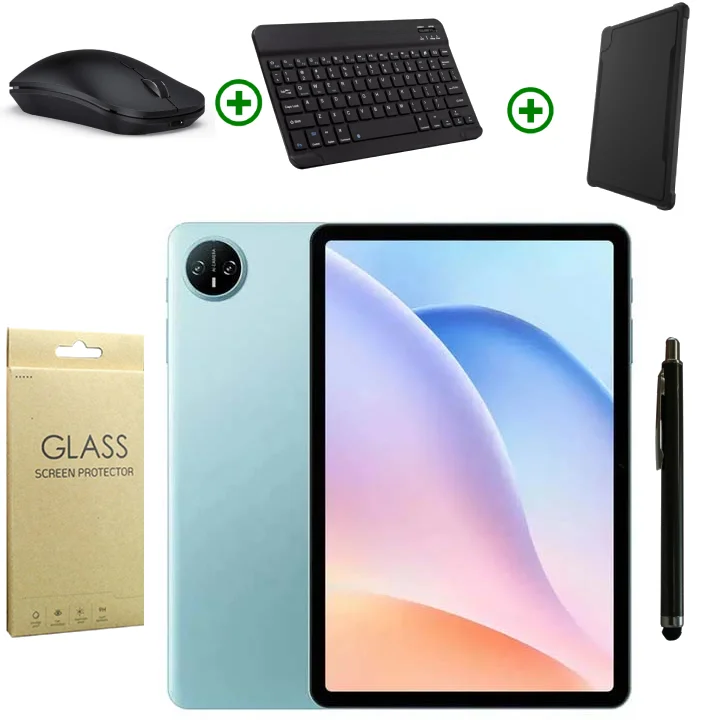 تابلت DOOGEE Tab A9 Pro VIP Edition بمعالج رباعي النواة، رام 4GB وتخزين 128GB، شاشة HD مقاس 10.1 إنش، أزرق مع ملحقات مجانية