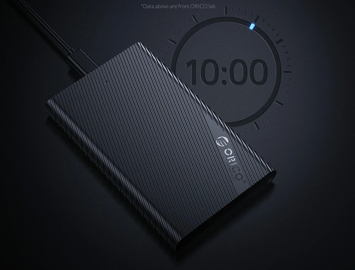 علبة هارد خارجية ORICO 2521C3-CX-BK-EP محمولة USB 3.1 Gen1 Type-C أسود - Image 9