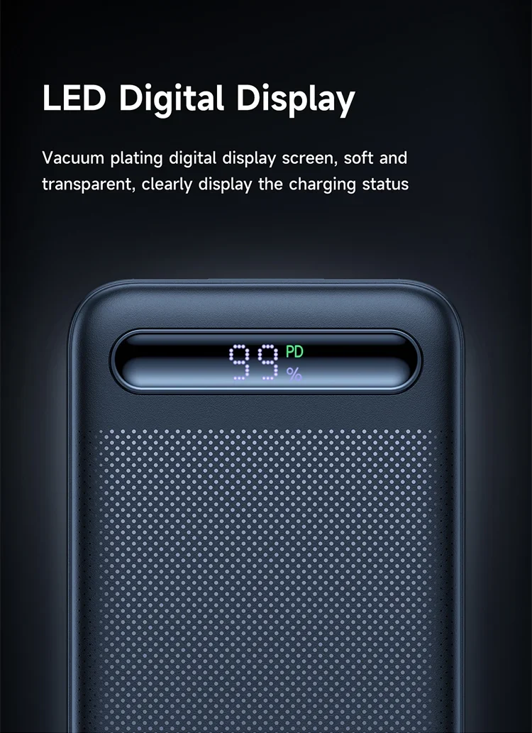 Mcdodo MC-3882 10000mAh Power Bank with Digital Display, 22.5W, USB-C & Dual USB-A - Blue - Thumbnail 14