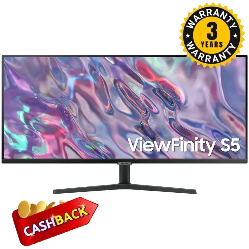 شاشة Samsung S5 ViewFinity LS34C500G 34 إنش عريضة QHD، لوحة VA، 100 هرتز، 5 مللي ثانية - Image 9