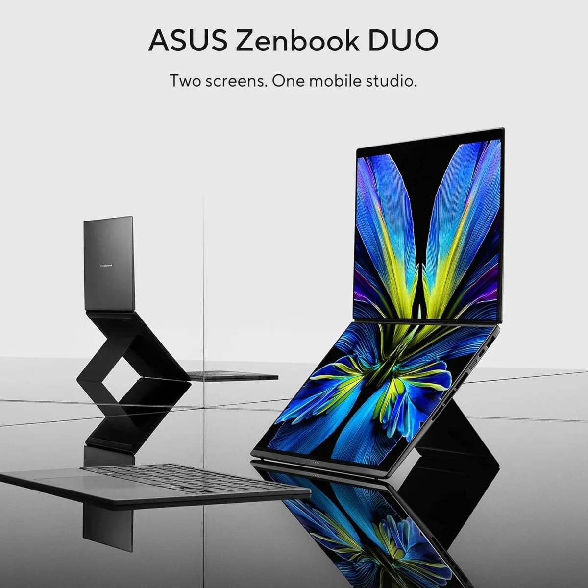 لابتوب Asus Zenbook DUO UX8407AA-SN099W بشاشتين 14.0 إنش 3K OLED تعمل باللمس 144Hz مع Intel Core Ultra 9 386H و32GB RAM و2TB SSD - Image 2