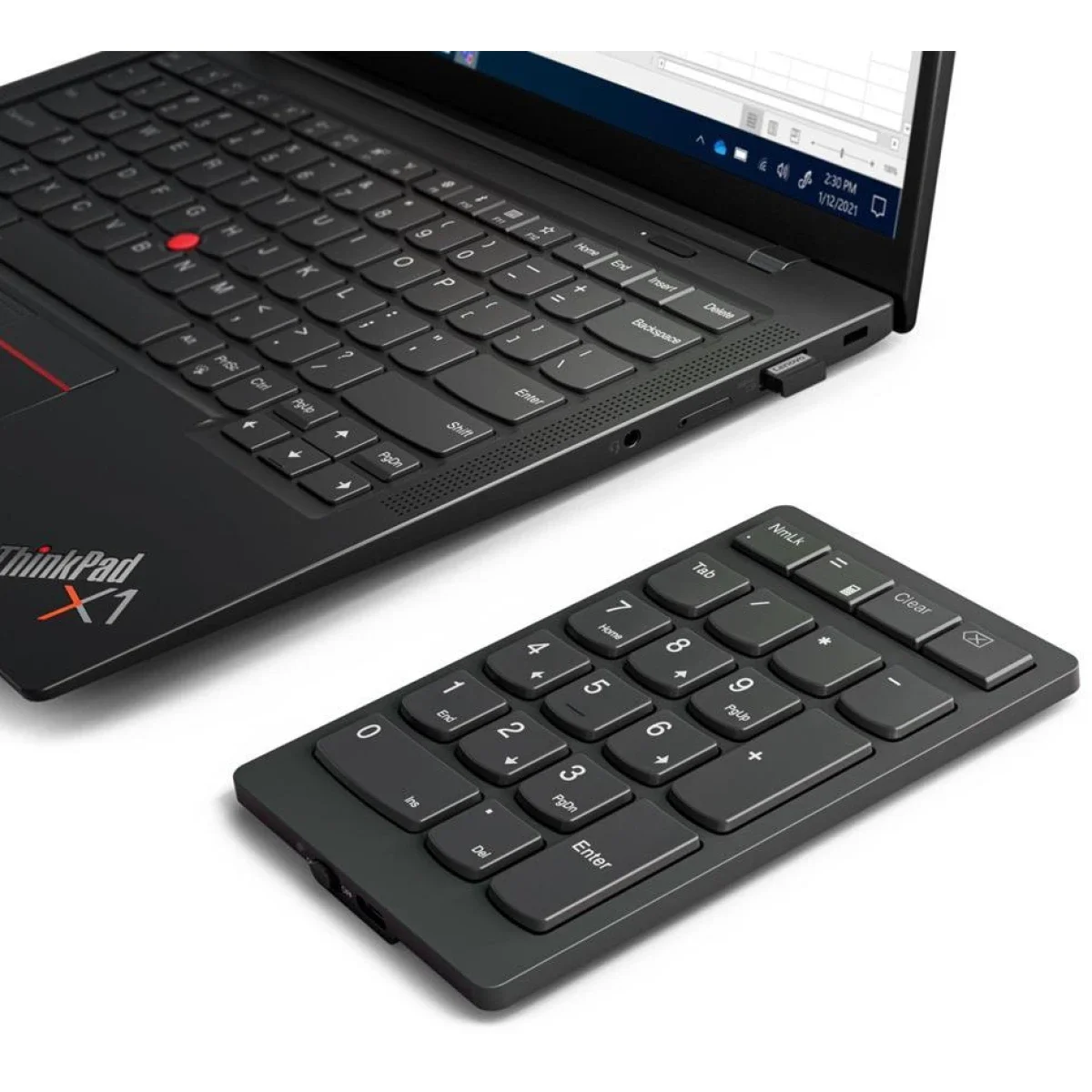 Lenovo Go Wireless Numeric Keypad 2.4GHz Scissor Switch Storm Gray - Thumbnail 2