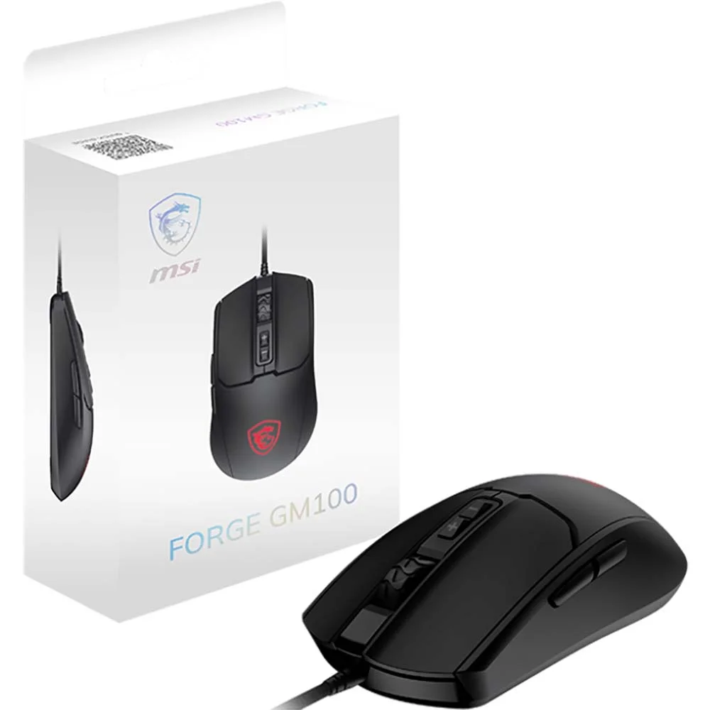 ماوس ألعاب MSI FORGE GM100 بدقة 6400 DPI - أسود - Thumbnail 2