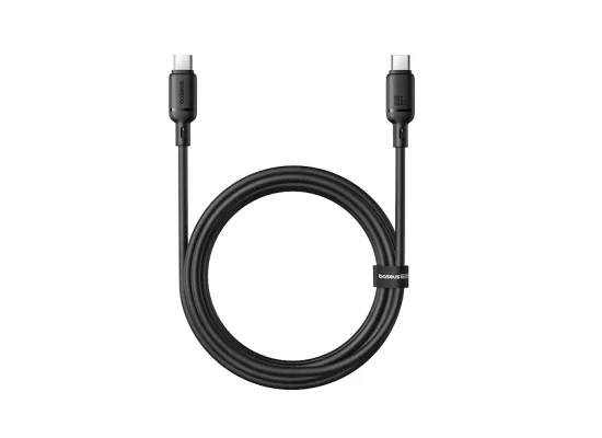 كابل شحن سريع Baseus P10377704113-01 Silky Series من USB-C إلى USB-C بقوة 100W، 2 متر، أسود - Image 6