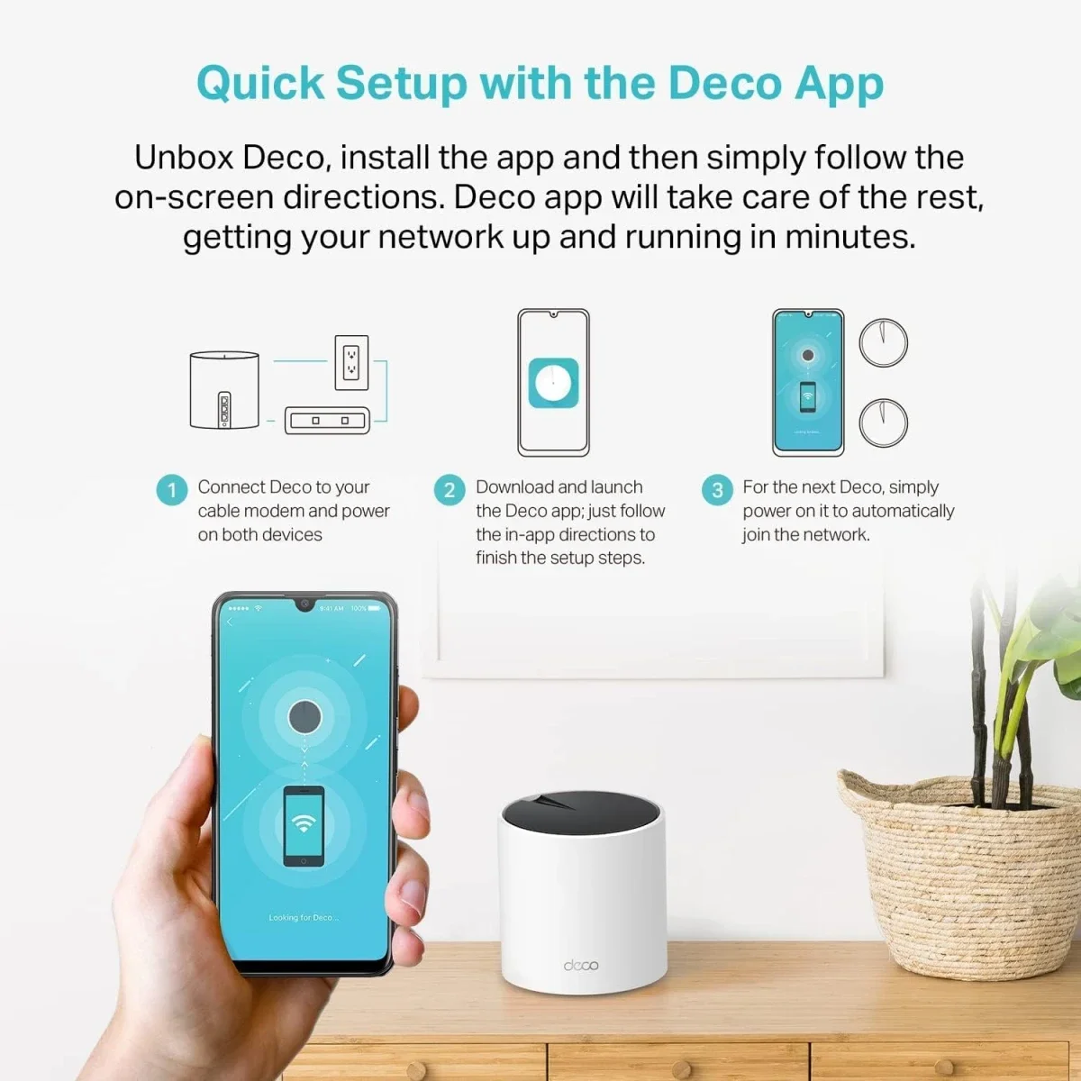 نظام شبكي TP-LINK Deco X55 AX3000 Wi-Fi 6 ثلاثي الوحدات بتغطية حتى 6500 قدم مربع - Image 6
