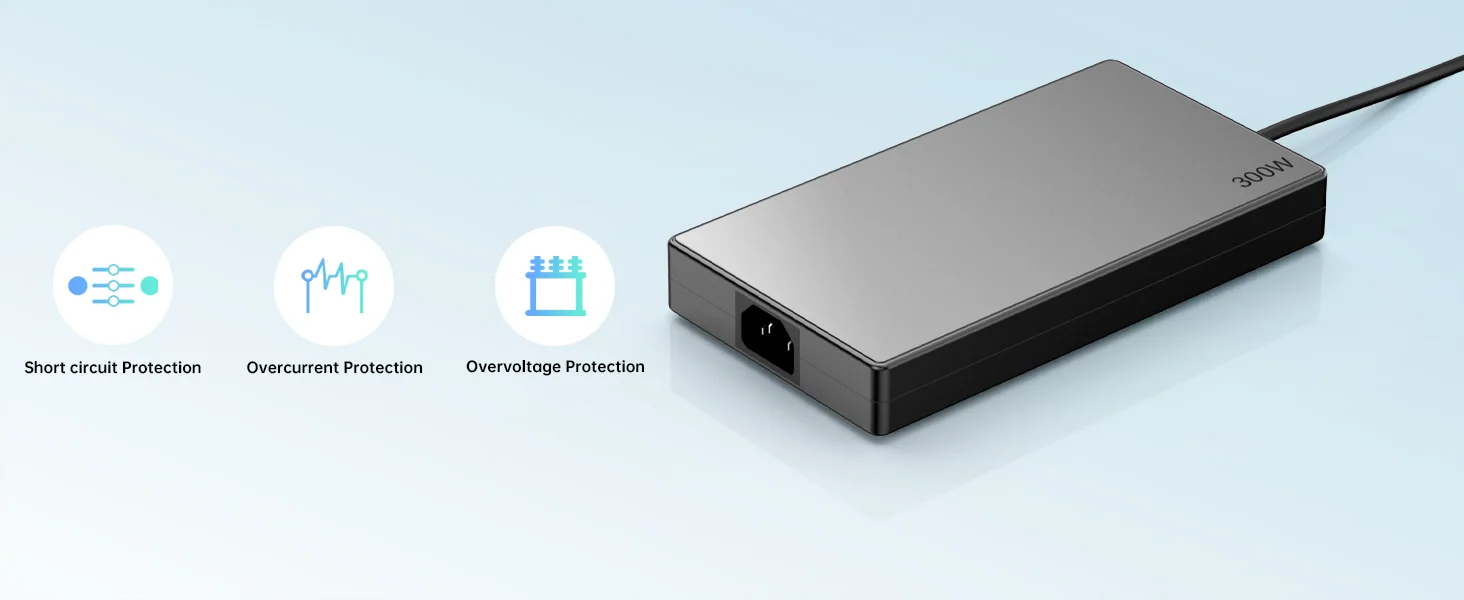 Lenovo 300W Slim Tip AC Adapter Charger with Power Cord - UK Outlet - Image 6
