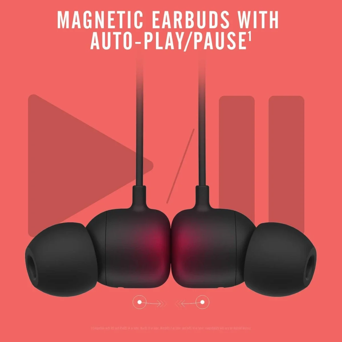 Beats Flex Wireless Earphones with Apple W1 Chip, Class 1 Bluetooth, 12-Hour Battery Life - Black - Image 4