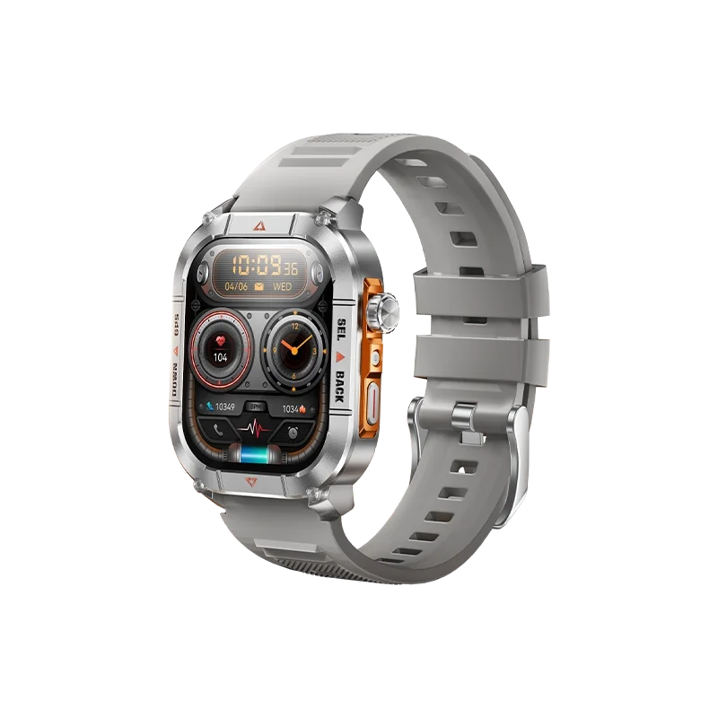 ساعة ذكية Remax WATCH 30 بشاشة AMOLED وGPS للأنشطة الخارجية – فضي