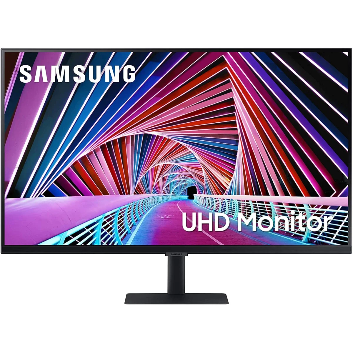 شاشة Samsung S8 مقاس 27 إنش بدقة 4K UHD IPS مع HDR10 وUSB-C وحامل قابل للتعديل - أسود