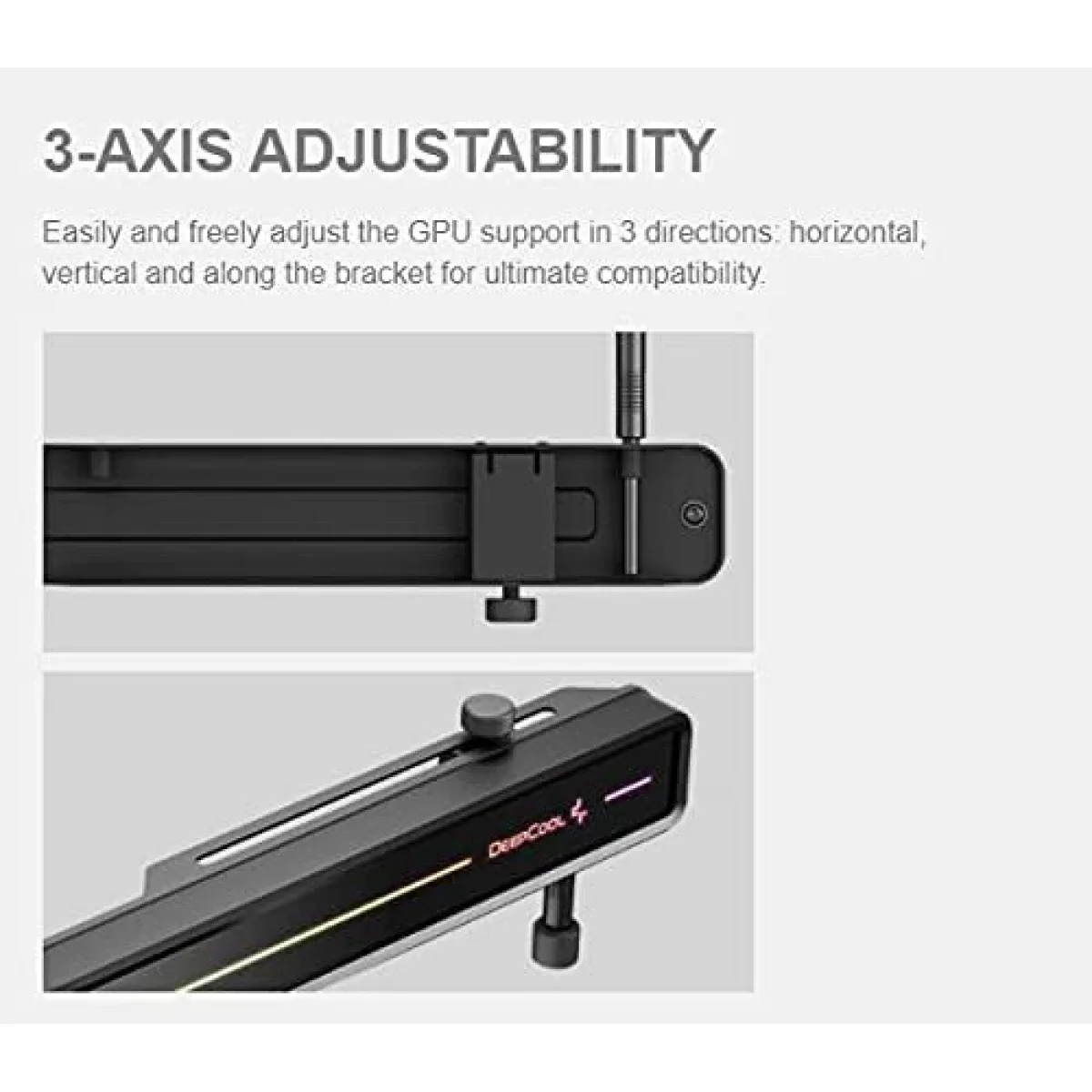 DeepCool ST500 ARGB GPU Support Bracket with Adjustable 3-Axis Design - Image 4