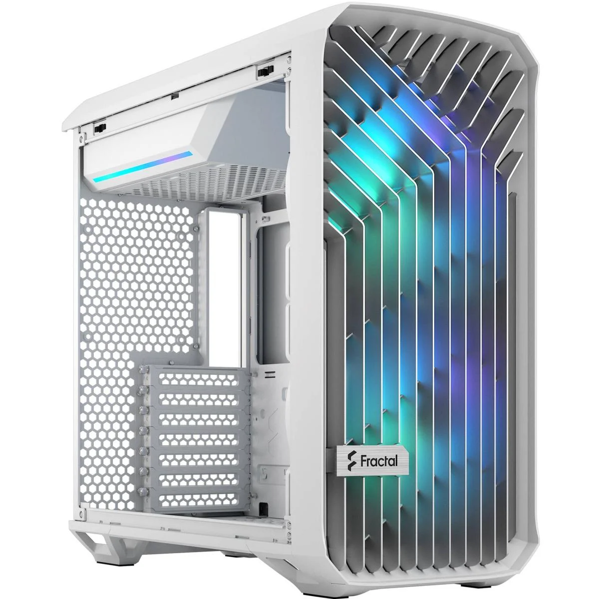 Fractal Design Torrent Compact White RGB TG Light Tint Mid-Tower Gaming Case with Type-C