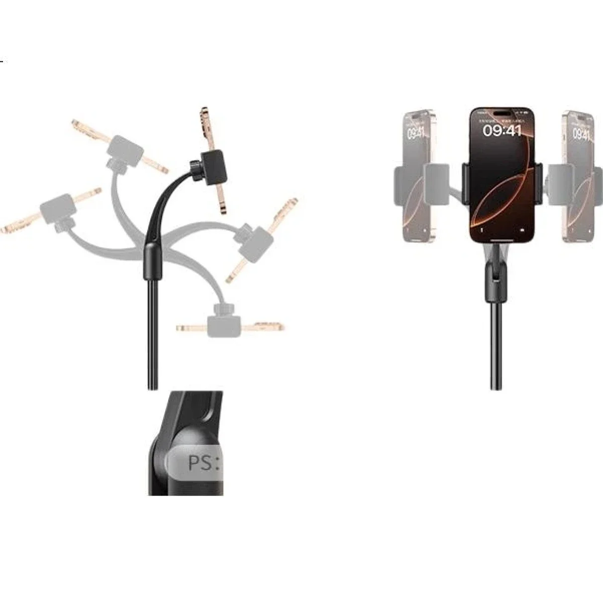 Ugreen 15645 Floor Tablet Tripod Stand with Reverse-Folding Design - Image 8