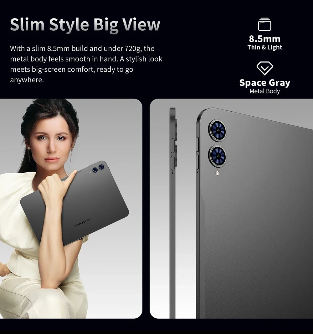TECLAST T65 (2025) 13.4-inch 120Hz Android 16 Wi-Fi & LTE Tablet, 256GB, Gray - Thumbnail 17