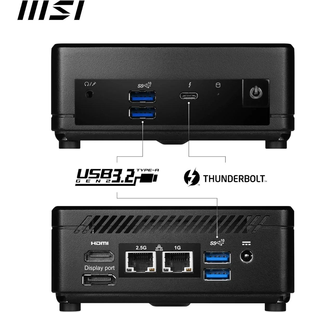 كمبيوتر صغير MSI Cubi N (2023) Barebone سعة 0.7L بمعالج Intel N200 رباعي النواة وDual LAN - Thumbnail 6