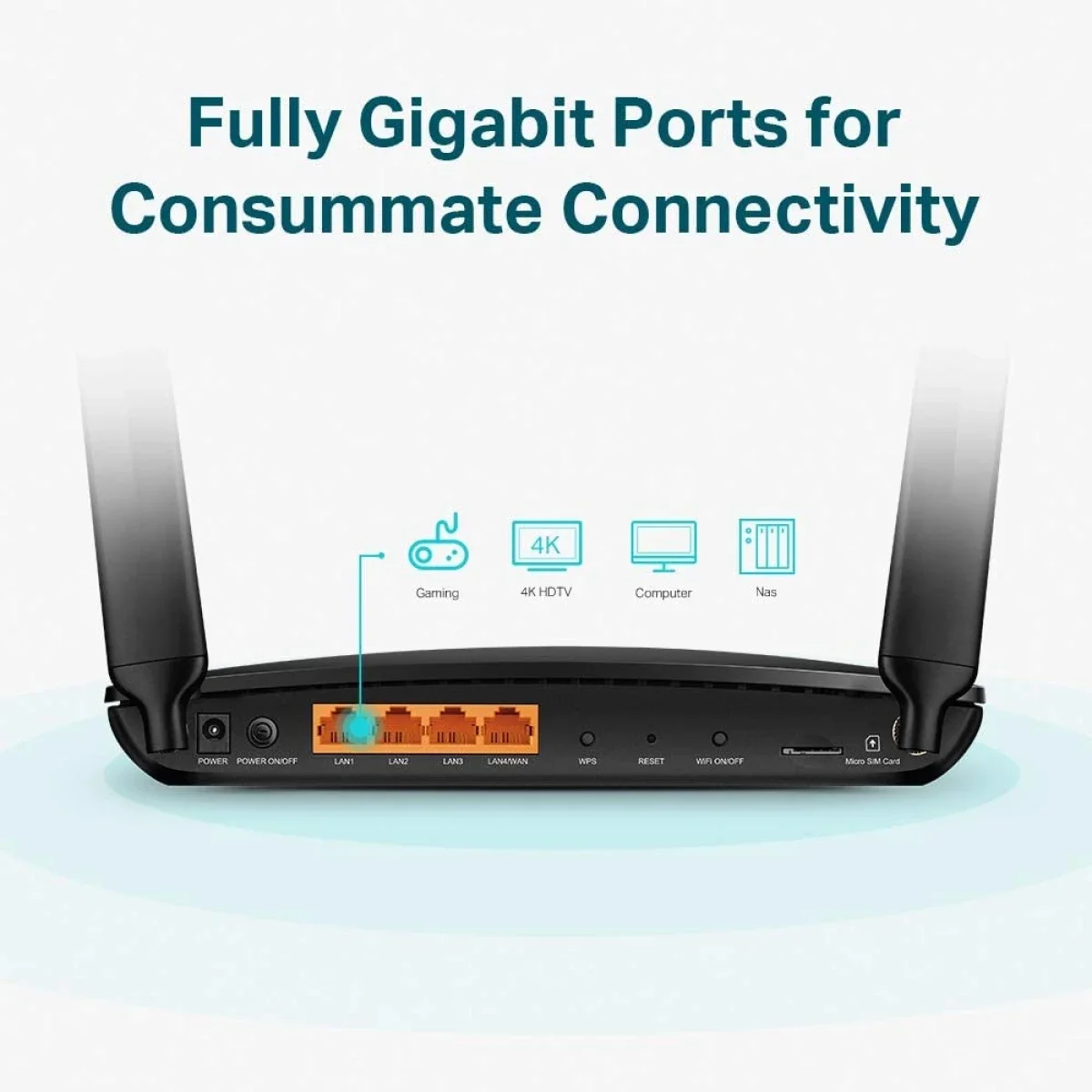 راوتر TP-LINK Archer MR600 AC1200 واي فاي 4G+ ثنائي النطاق مع منفذ SIM - Image 4