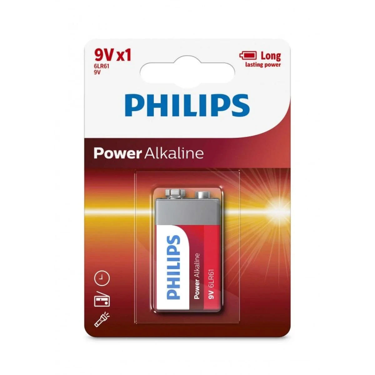بطارية Philips Power قلوية 9 فولت - عبوة واحدة