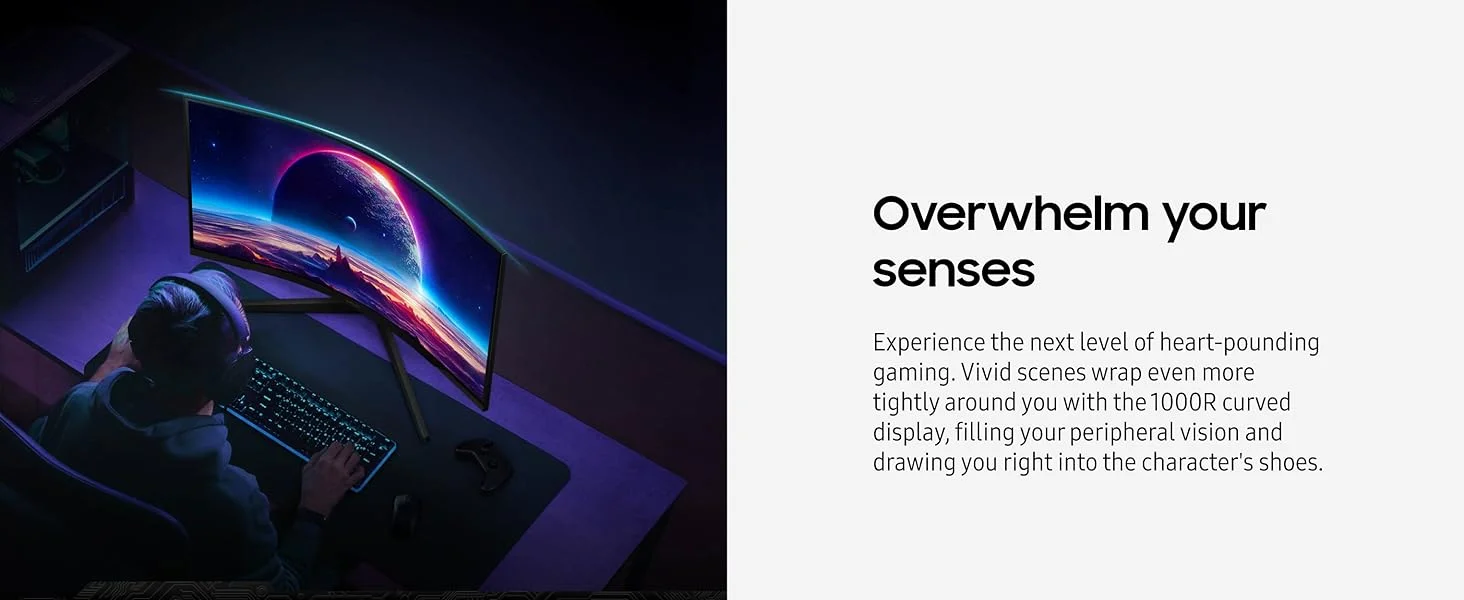شاشة ألعاب Samsung Odyssey G5 G55C منحنية 27 إنش QHD بتردد 165 هرتز أسود - Thumbnail 13