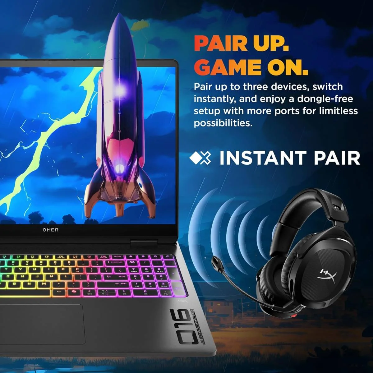 HP OMEN MAX 16-am0032ne Gaming Laptop, Core i7-14650HX, RTX 5050 8GB, 16GB RAM, 512GB SSD, 16-inch FHD+ IPS 165Hz - Thumbnail 2