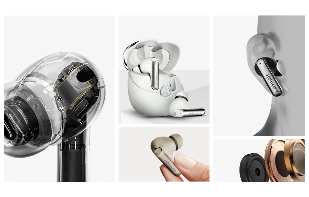 HiFuture Sonic AIR TWS Earbuds Bluetooth 5.3 ENC 25 Hours White - Thumbnail 6