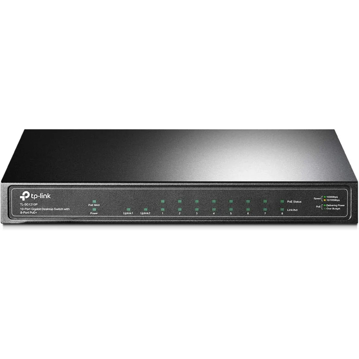 TP-LINK TL-SG1210P 8-Port Gigabit PoE+ Switch with 1 Gigabit Uplink Port, 1 SFP Slot and 63W Budget - Image 1