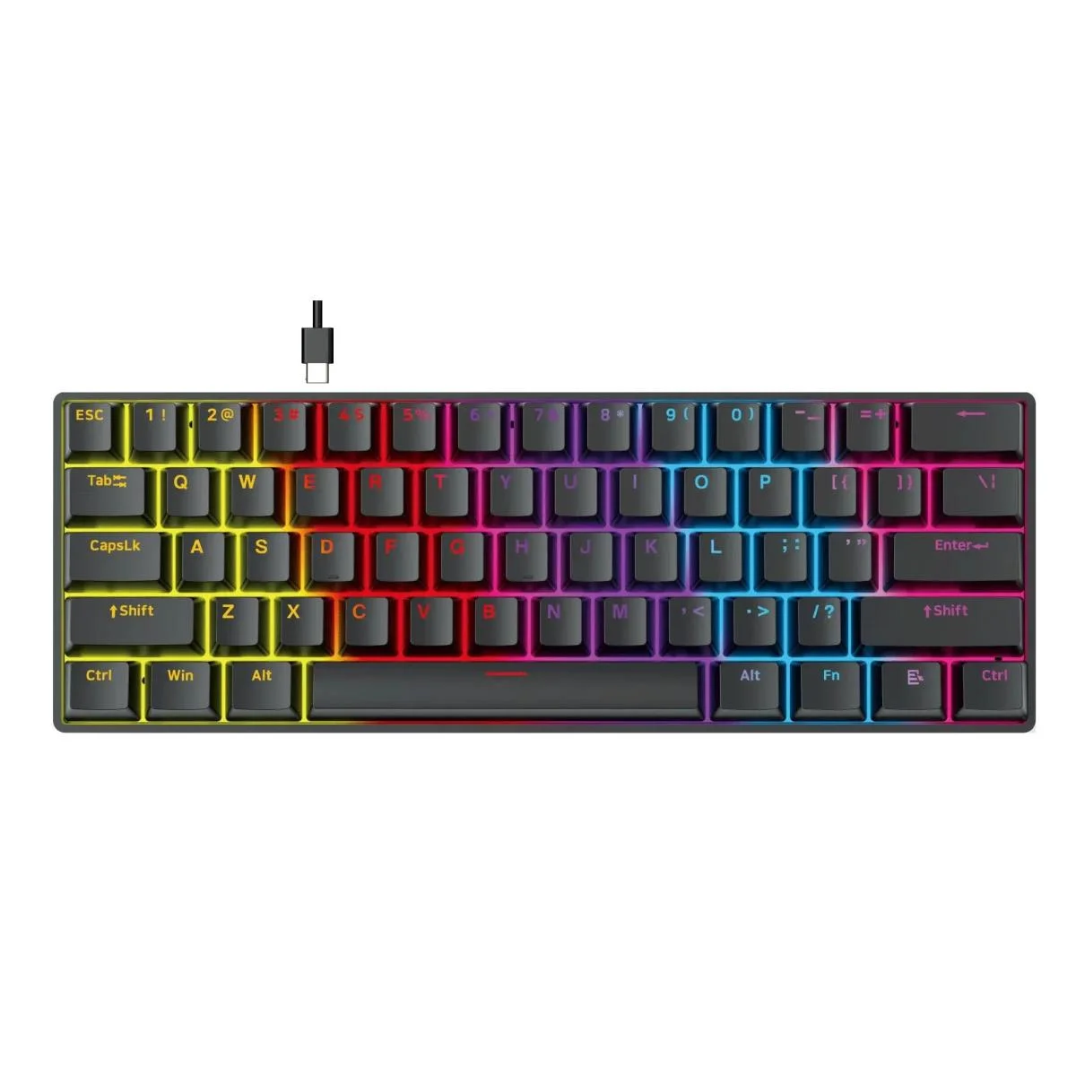 كيبورد ألعاب ميكانيكي Fantech MK211 ATOM61 بمفاتيح ABS مزدوجة الحقن