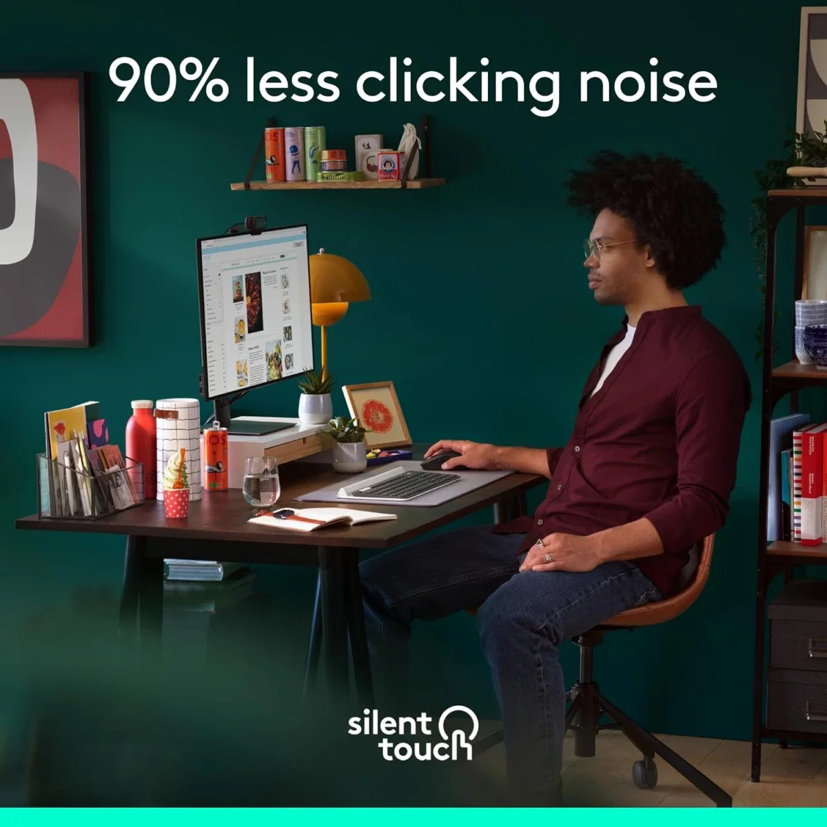 Logitech Signature M650 L Wireless Mouse with Bluetooth and SilentTouch - Thumbnail 4