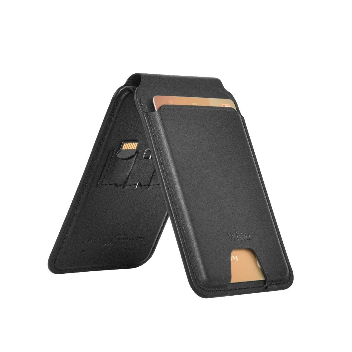WIWU MW-005 Mag Wallet FM Magnetic Find My Wallet - Black - Thumbnail 2
