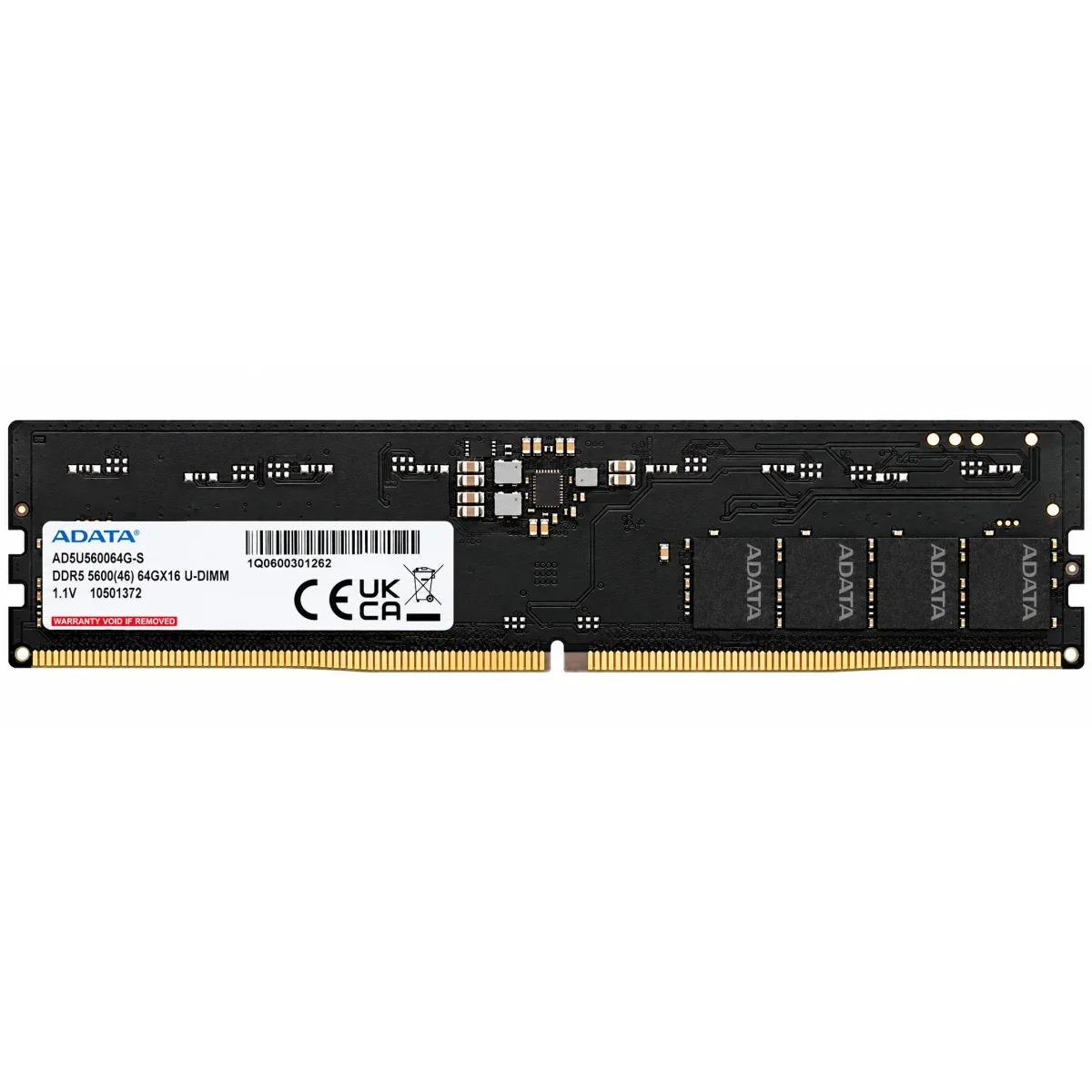 ذاكرة مكتبية ADATA AD5U560064G-S DDR5-5600 بسعة 64GB (1x64GB) U-DIMM مع On-Die ECC - Thumbnail 2
