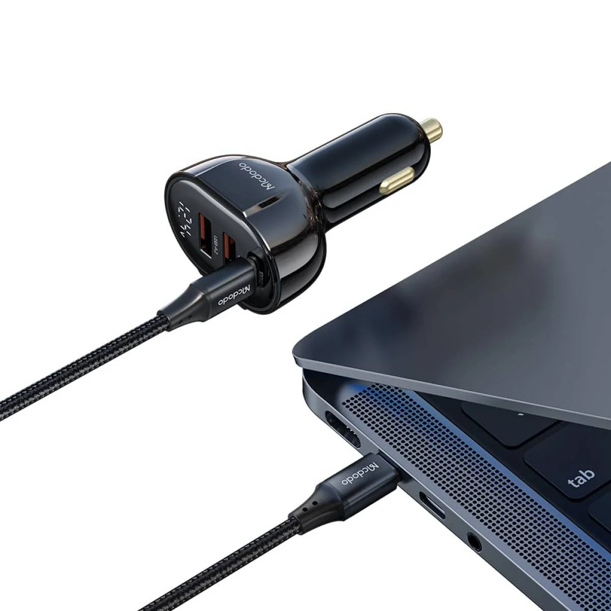 Mcdodo CC-4450 128W Digital Display 2 USB-C + USB-A PD Fast Car Charger - Thumbnail 2