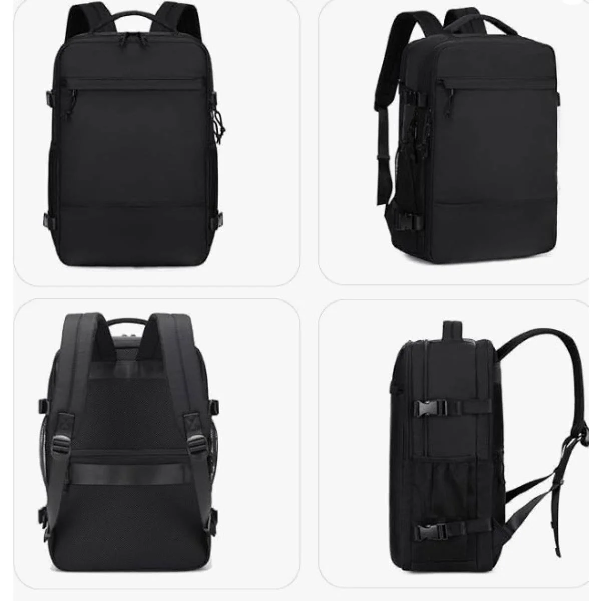 حقيبة ظهر سفر متوسطة DTBG D-8902W للحمل على الطائرة تناسب لابتوب حتى 17.3 إنش - أسود - Thumbnail 7