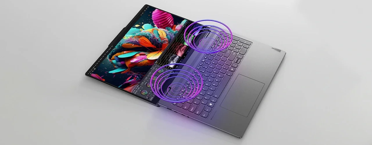 لابتوب Lenovo Yoga 7 16 2-in-1 2024 بمعالج Intel Core Ultra 7 i7-155U وذاكرة 16GB وتخزين 1TB SSD وشاشة لمس 16.0 إنش Storm Grey - Thumbnail 16