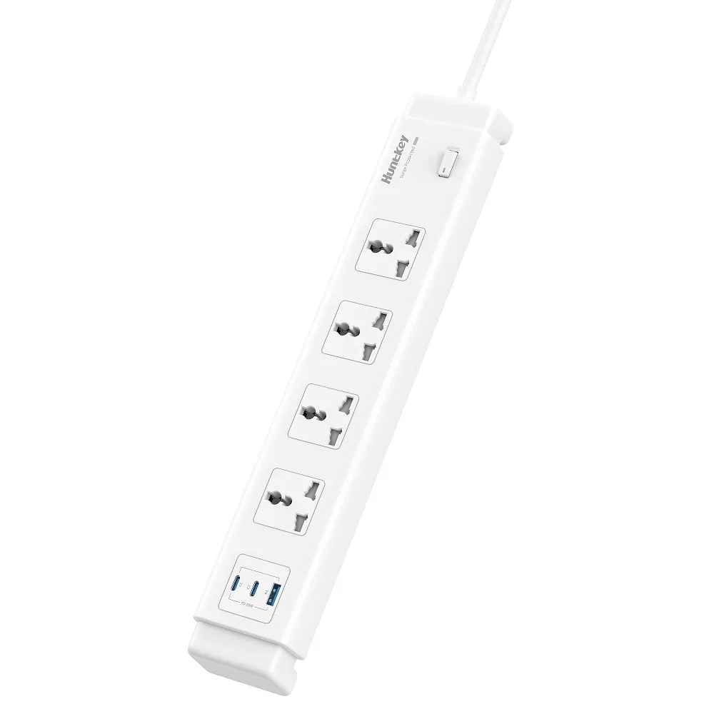 وصلة كهرباء Huntkey SZC417 عالمي 5 منافذ مع 2 USB-C و1 USB-A وكابل 3 متر - Image 2