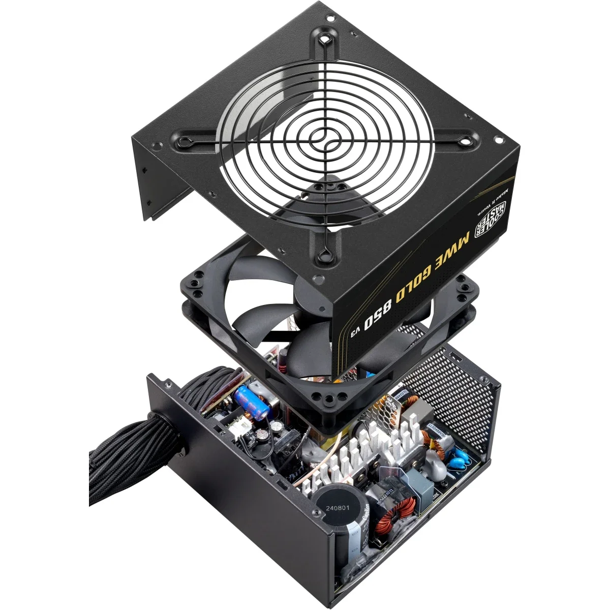 Cooler Master MWE Gold 850 V3 850W 80 PLUS Gold ATX 3.1 Non-Modular Power Supply - Thumbnail 6