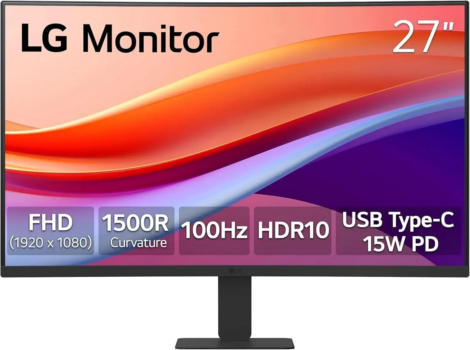 LG 27U421A-B 27-inch Full HD Curved Business Monitor 100Hz 5ms HDR10