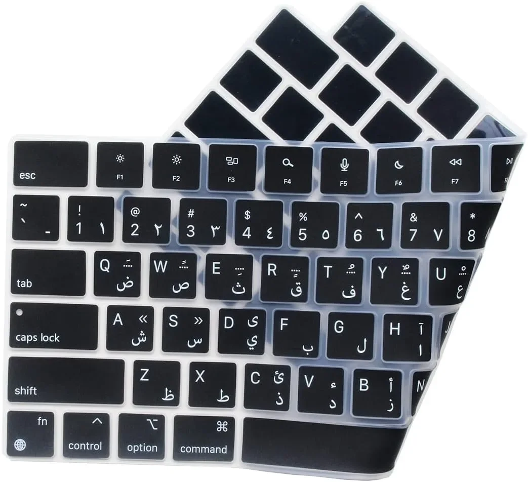 غطاء لوحة مفاتيح عربي Apple MacBook سيليكون للموديلات A2442 A2779 A2941 A2485 A2780 A2681 M2 M3 M4 - Image 2