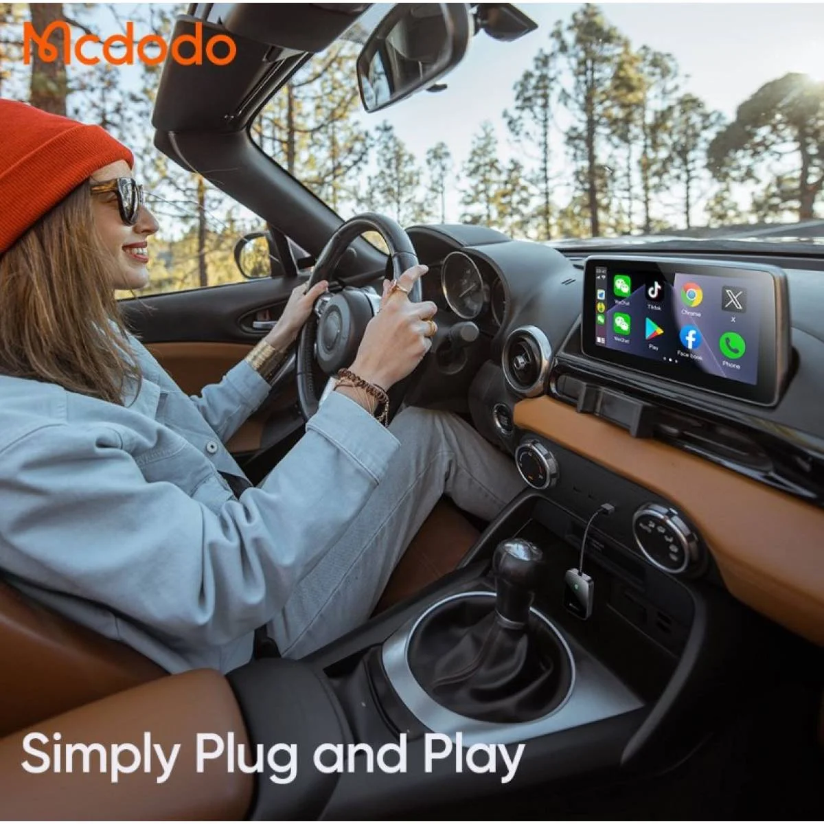 محول CarPlay لاسلكي Mcdodo CA-721 مع بلوتوث 5.0 وWi-Fi وType-C - Image 4