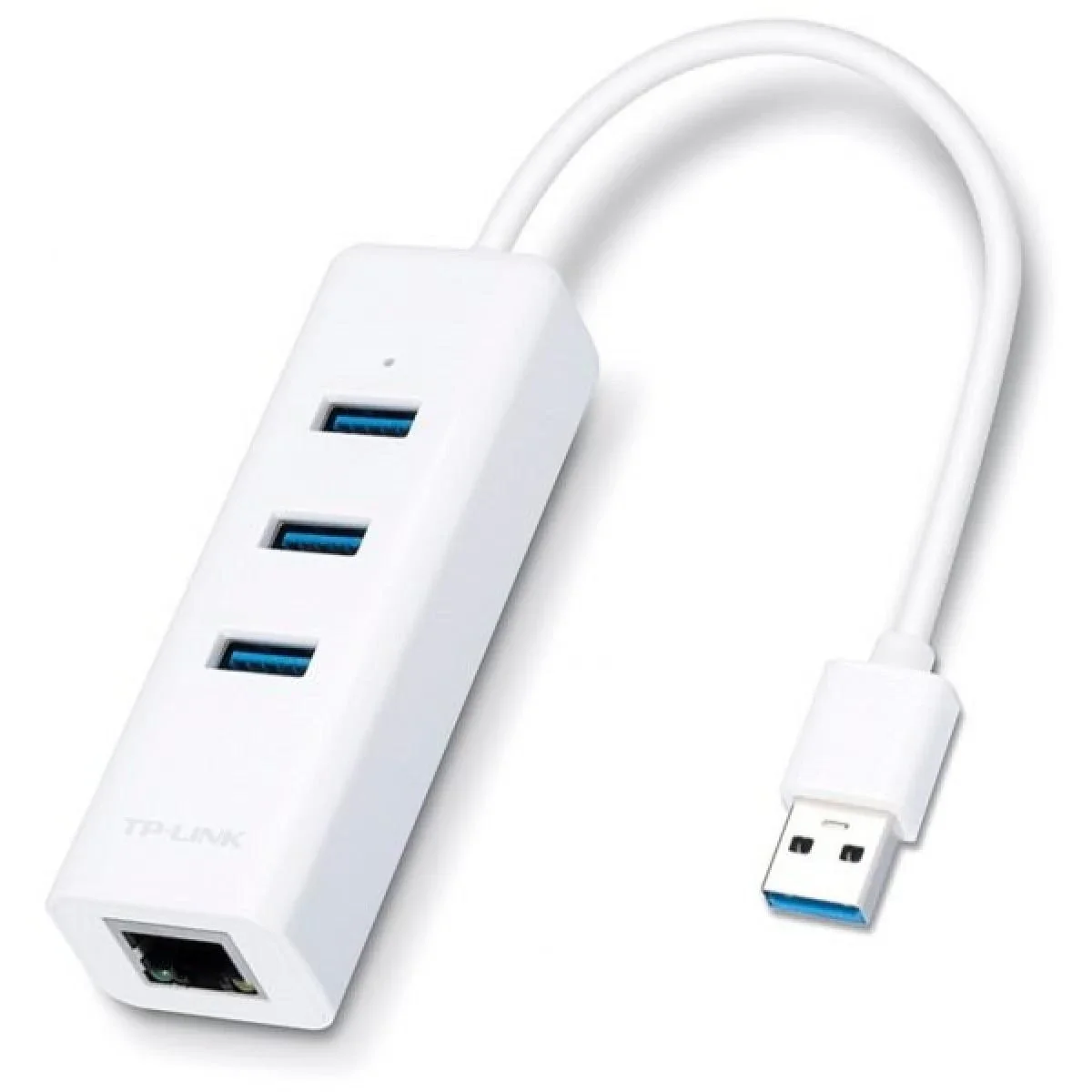 محول TP-LINK UE330 USB 3.0 إلى جيجابت إيثرنت مع موزع USB بثلاثة منافذ - أبيض