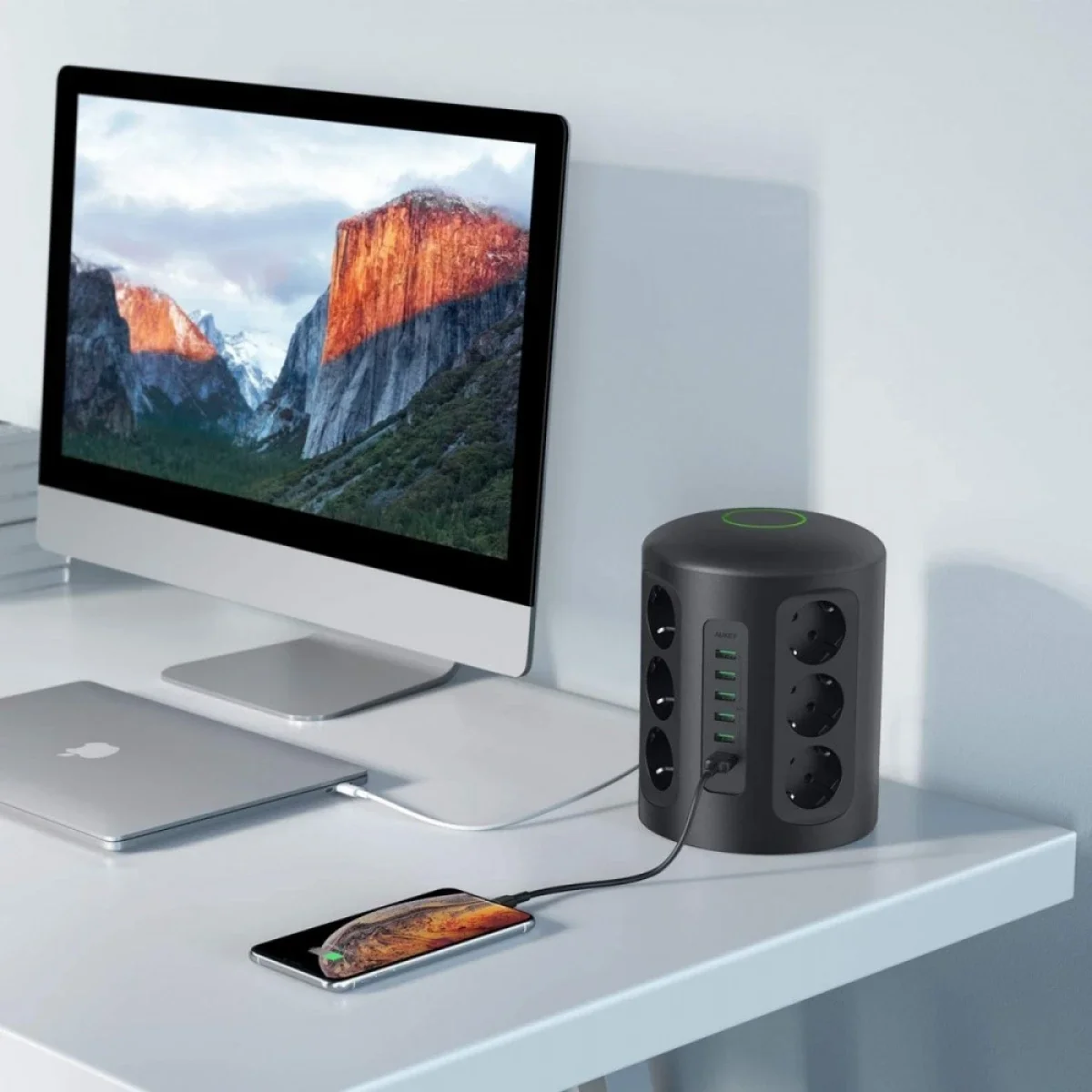 مشترك كهرباء برجي AUKEY PA-S14 PowerHub XL مع 12 مخرج كهرباء و6 منافذ USB-A - Image 7