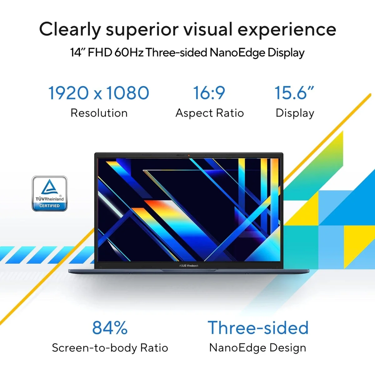 لابتوب Asus Vivobook 15 X1504VA مقاس 15.6 إنش FHD بمعالج Intel Core i3-1315U وذاكرة 8GB وتخزين 512GB SSD لون Quiet Blue - Image 10