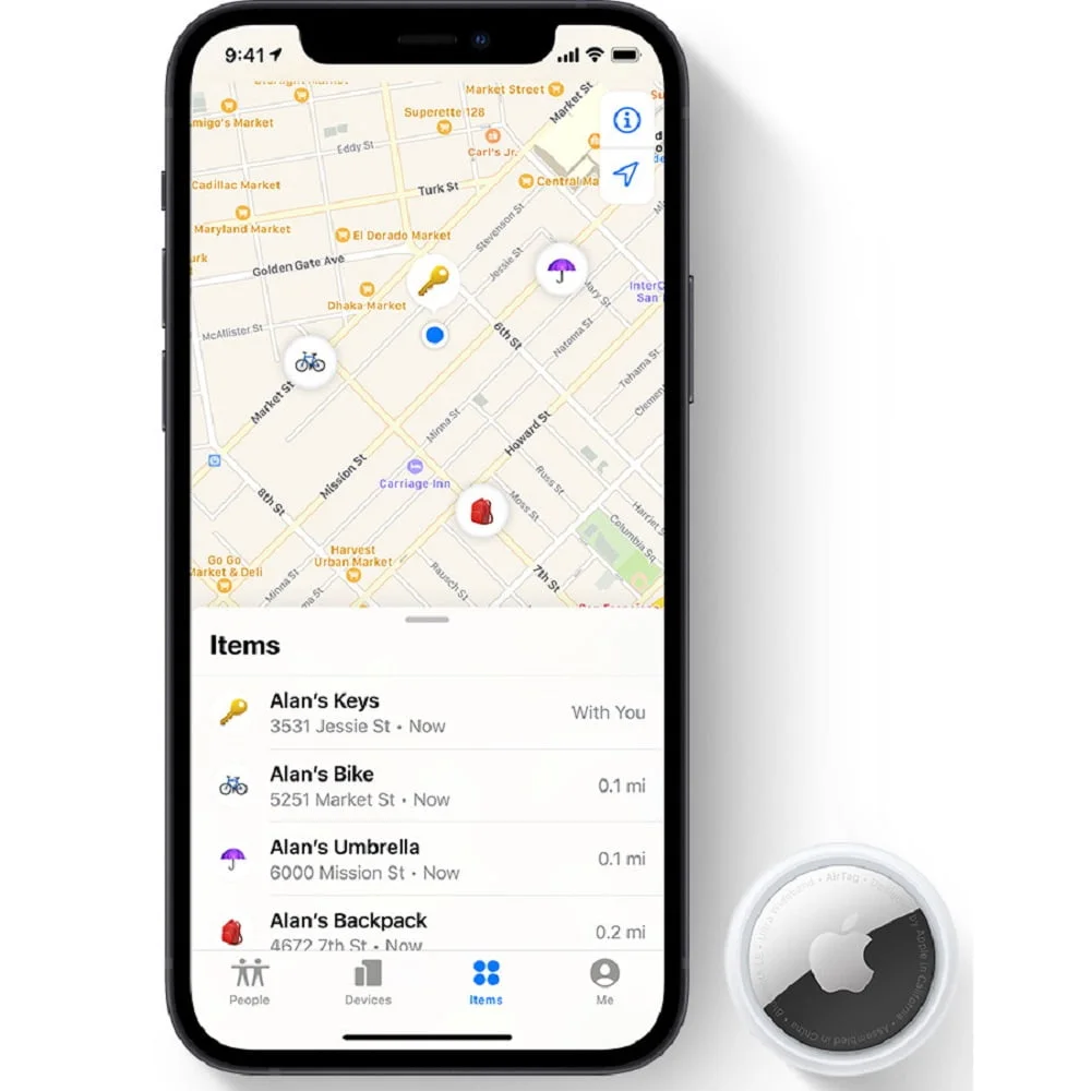 Apple AirTag Item Tracker White MXA532LL/A - Thumbnail 5