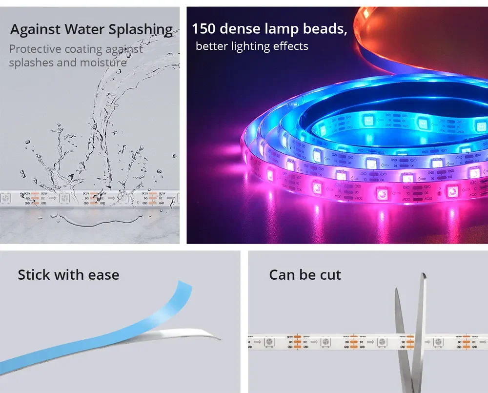 شريط إضاءة LED ذكي SONOFF L3 Pro واي فاي RGBIC مع مزامنة الموسيقى - Thumbnail 14