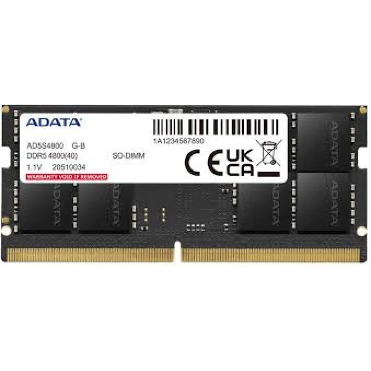 ذاكرة لابتوب ADATA DDR5 SODIMM بسعة 16GB وسرعة 4800MT/s CL40 - Thumbnail 2