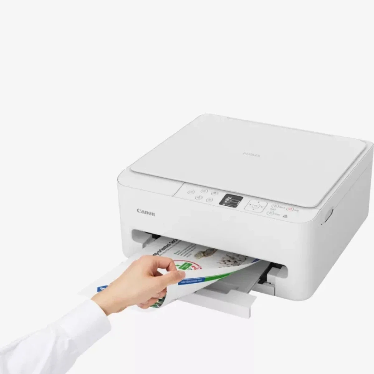 طابعة Canon PIXMA TS6540i نافثة للحبر ملونة لاسلكية 3 في 1 - أبيض - Thumbnail 3
